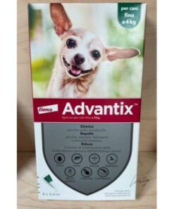 Advantix Spot On  è un antiparassitario in gocce per uso esterno per proteggere il cane da pulci, zecche, zanzare, pappataci, pidocchi e mosca cavallina.