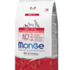 Monge Mini Puppy & Junior Ricco in Pollo è un alimento secco completo a base di pollo, per cuccioli di piccola taglia con peso inferiore a 10 kg .