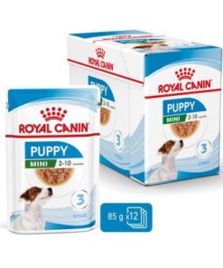 Royal Canin Mini Puppy Umido è un alimento umido formulato per soddisfare le esigenze nutrizionali dei cuccioli di piccola taglia fino ai 10 mesi di età.