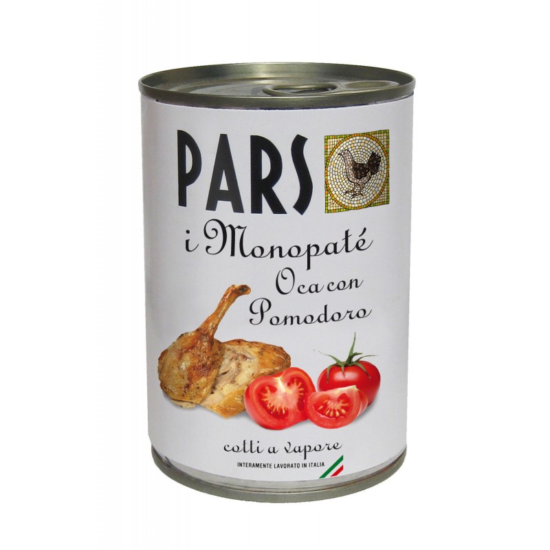 Pars Monopatè Oca e Pomodoro è un ottimo alimento complementare umido a base di anatra e pomodoro, cotto a vapore adatto a cani,gatti, uccelli e rettili. Pars Monopatè Oca e Pomodoro è un ottimo alimento complementare umido a base di anatra e pomodoro, cotto a vapore adatto a cani,gatti, uccelli e rettili.
