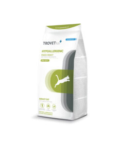 Trovet Hypoallergenic Insetti Freschi è un alimento secco ipoallergenico a base di insetti formulato per ridurre le intolleranze alimentari nei gatti adulti