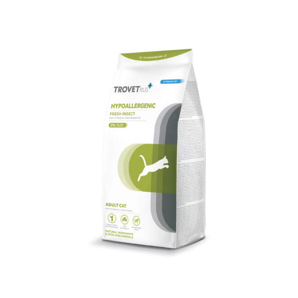 tROVEt PLUS alimento umido gatti ipoallergenico -Gusto Insetti Freschi Trovet Hypoallergenic Insetti Freschi è un alimento secco ipoallergenico a base di insetti formulato per ridurre le intolleranze alimentari nei gatti adulti