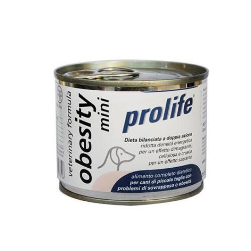 s-l500 Prolife Veterinary Obesity Mini è un alimento umido dietetico adatto a cani di taglia piccola formulato per aiutare a ridurre l’eccesso di peso.
