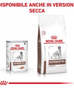 Royal Canin Umido Gastrointestinal Low Fat Cani è un patè dietetico per cani formulato per regolare il metabolismo lipidico e una corretta digestione.